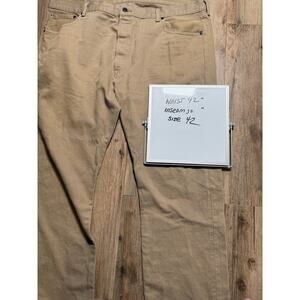 Levi’s Mens 42x30 Khaki Tan Jeans Straight Leg Classic 5 Pocket